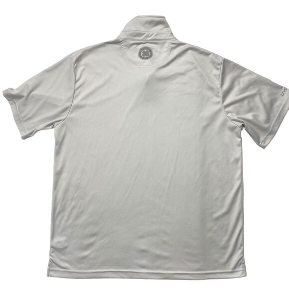 BLACK CLOVER Live Lucky Pale Gray Golf Polo Shirt SIze XL Mens Logo - Picture 2 of 8
